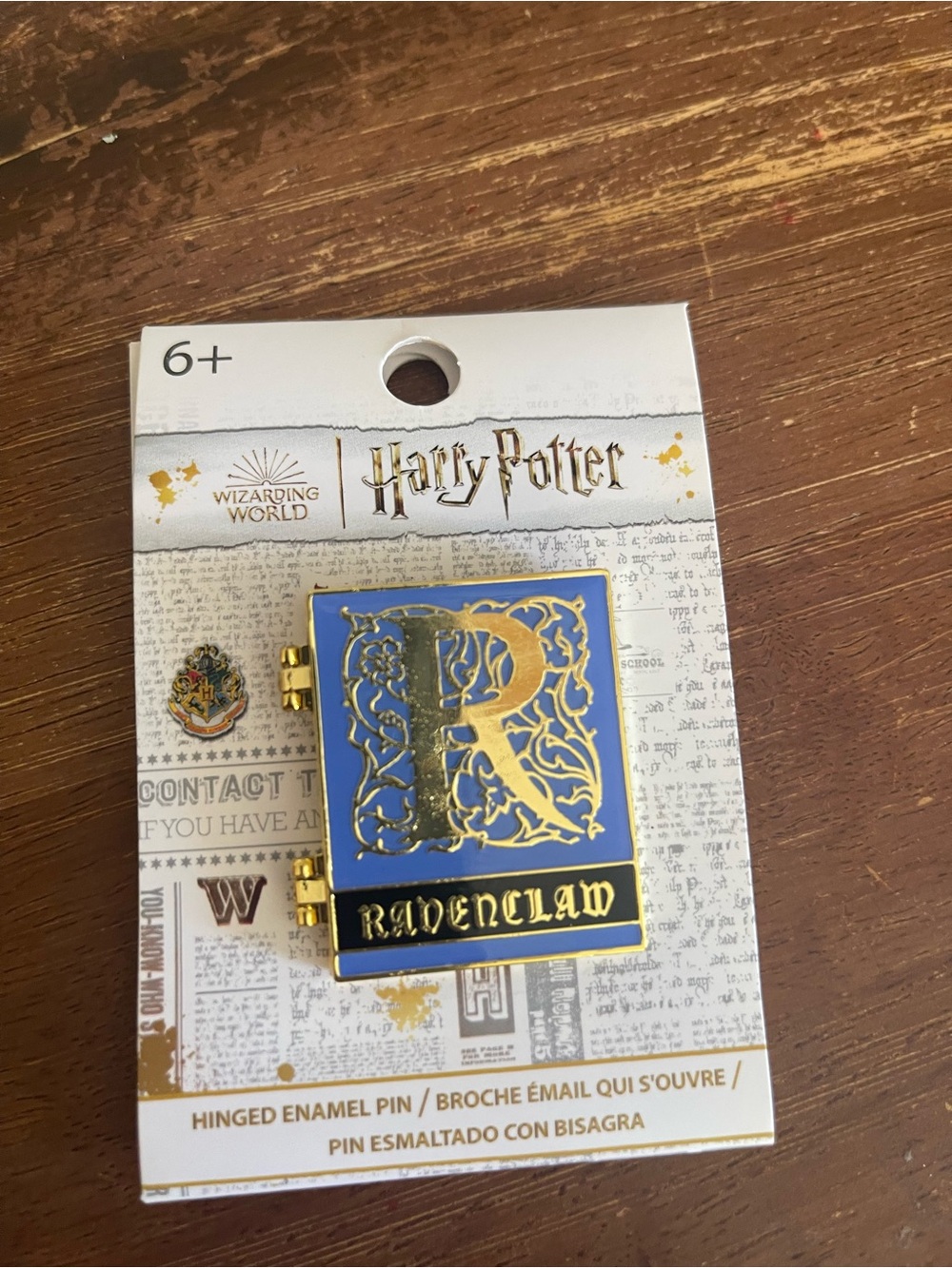 Warner Bros. Harry Potter Ravenclaw Book Pin - Blue and Gold